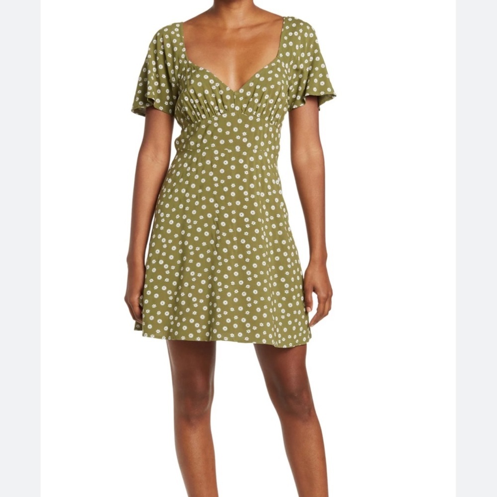 Abound olive vintage dress sz small